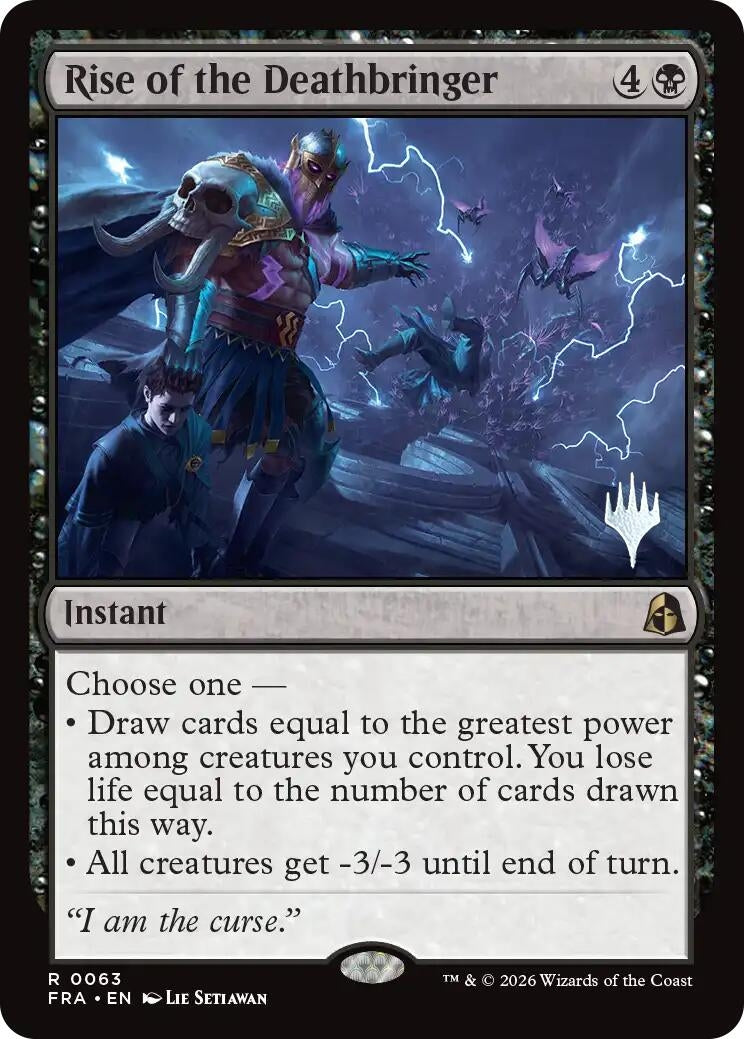 Image for Rise of the Deathbringer (63) (Promo Pack: Reality Fracture) (PPFRA) - Magic: The Gathering