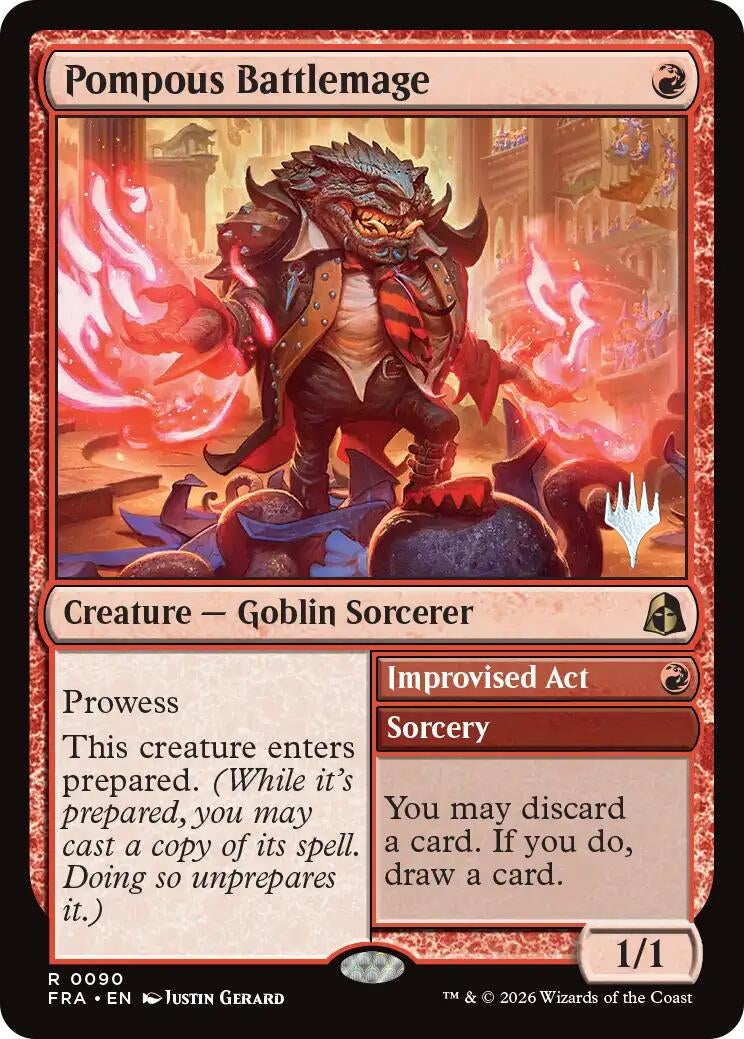 Image for Pompous Battlemage (90) (Promo Pack: Reality Fracture) (PPFRA) - Magic: The Gathering