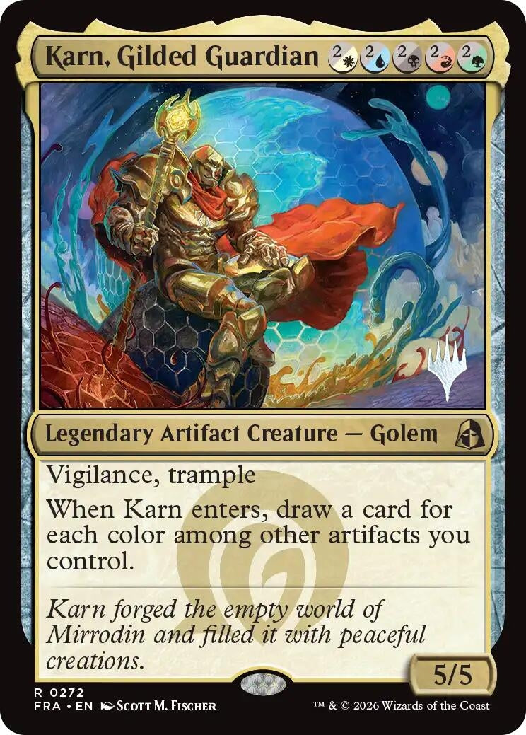 Image for Karn, Gilded Guardian (272) (Promo Pack: Reality Fracture) (PPFRA) - Magic: The Gathering