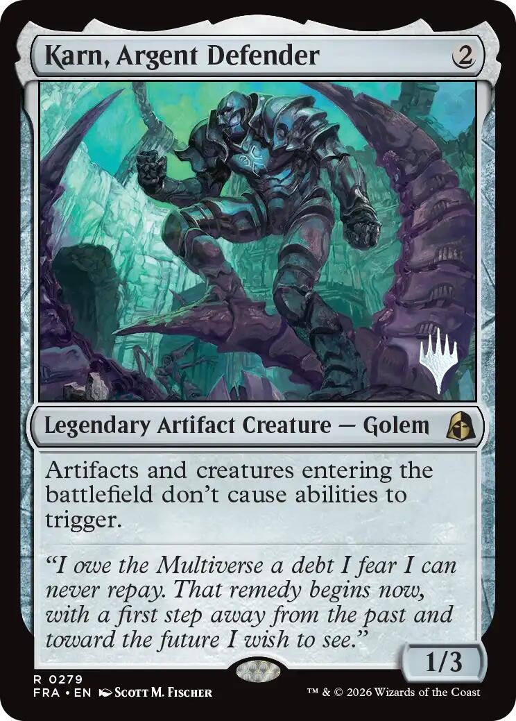 Image for Karn, Argent Defender (279) (Promo Pack: Reality Fracture) (PPFRA) - Magic: The Gathering