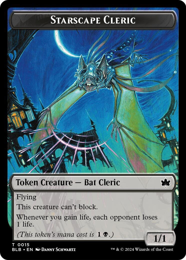 Image for Starscape Cleric // Clue Double-Sided Token (15 // 14) (Secrets of Strixhaven) (SOS) - Magic: The Gathering