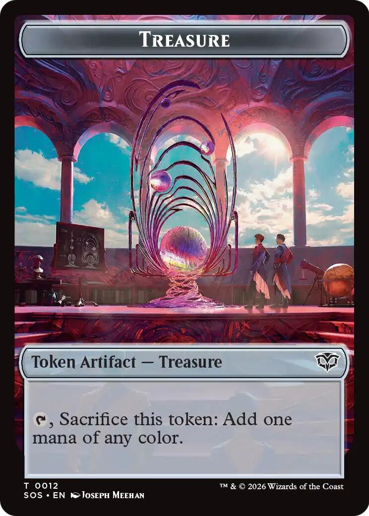 Image for Treasure // Clue Token Double-Sided Token (12 // 14) (Secrets of Strixhaven) (SOS) - Magic: The Gathering