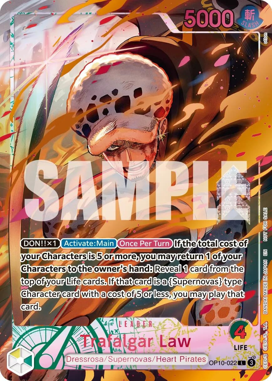 Image for Trafalgar Law (Flame-Flame Fruit Coliseum) (OP10-022) (One Piece Promotion Cards) (OP-PR) - One Piece Card Game