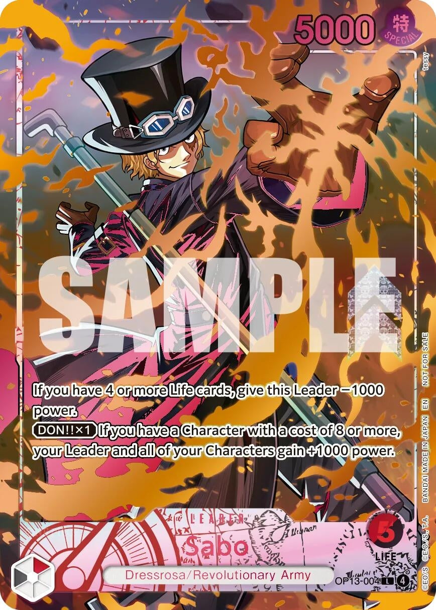 Image for Sabo (Flame-Flame Fruit Coliseum) (OP13-004) (One Piece Promotion Cards) (OP-PR) - One Piece Card Game