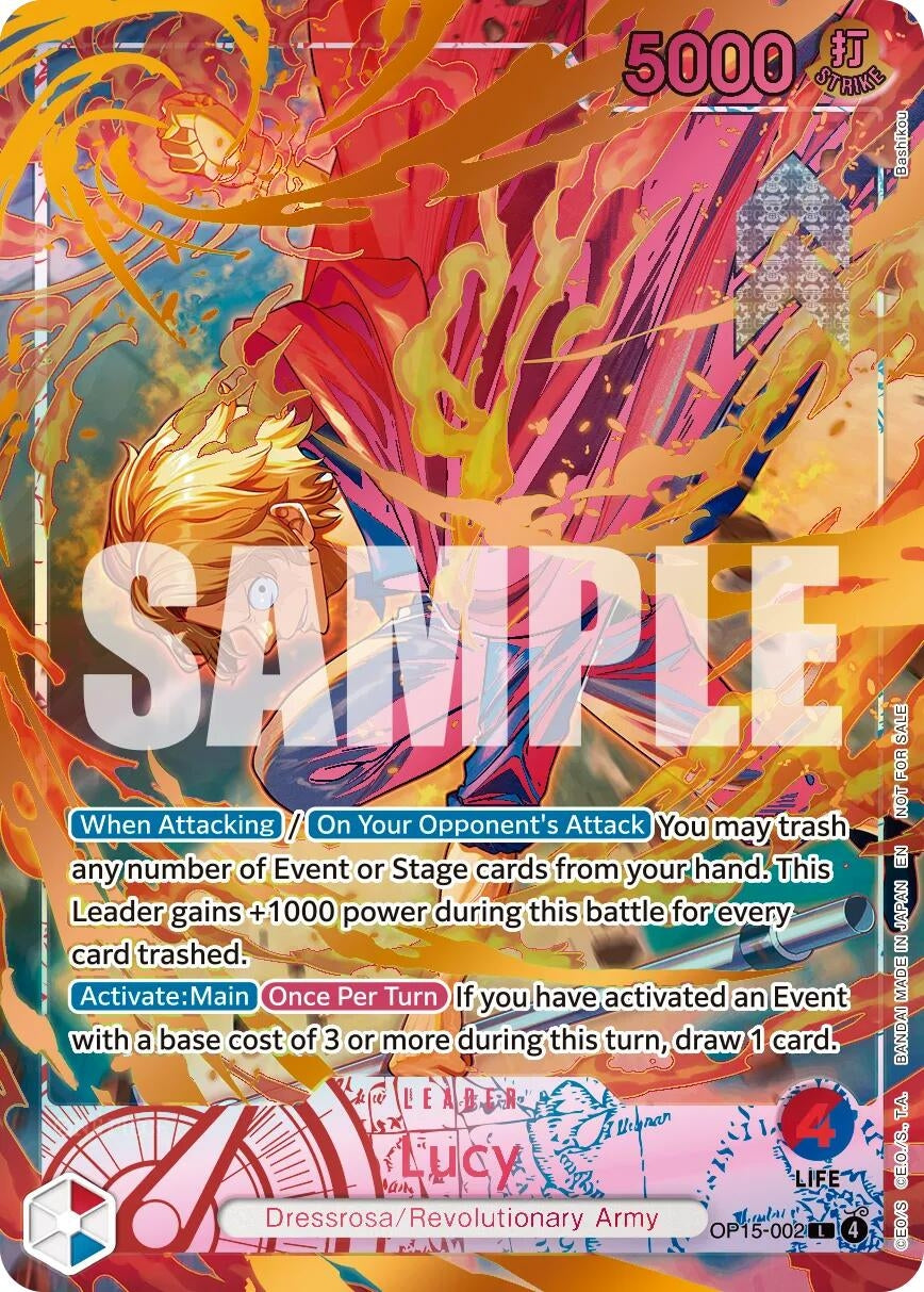 Image for Lucy (Flame-Flame Fruit Coliseum) (OP15-002) (One Piece Promotion Cards) (OP-PR) - One Piece Card Game