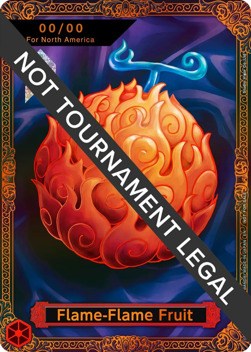 Image for Flame-Flame Fruit Trophy Card (Flame-Flame Fruit Coliseum) (One Piece Promotion Cards) (OP-PR) - One Piece Card Game
