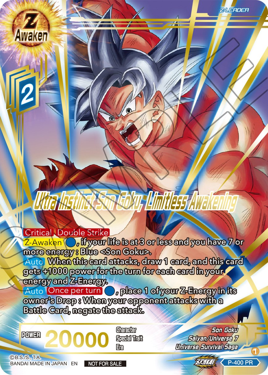 Ultra Instinct Son Goku, Limitless Awakening (Gold-Stamped) (P-400) [Promotion Cards] | Red Riot Games CA