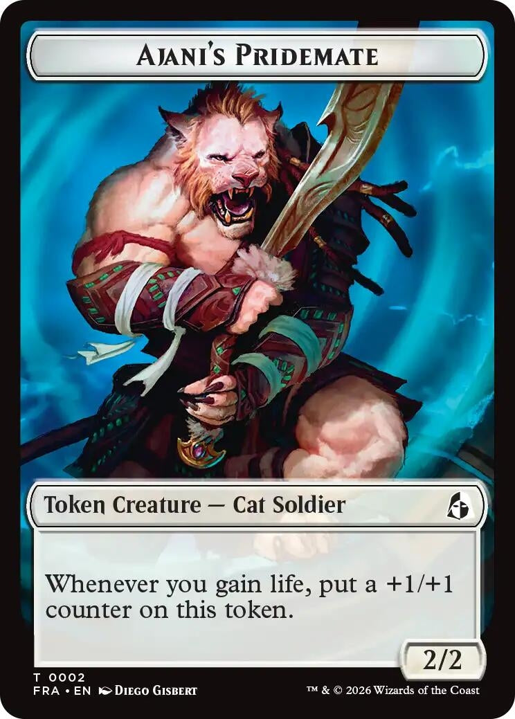 Image for Ajani's Pridemate // Mowu Double-Sided Token (2 // 10) (Reality Fracture) (FRA) - Magic: The Gathering