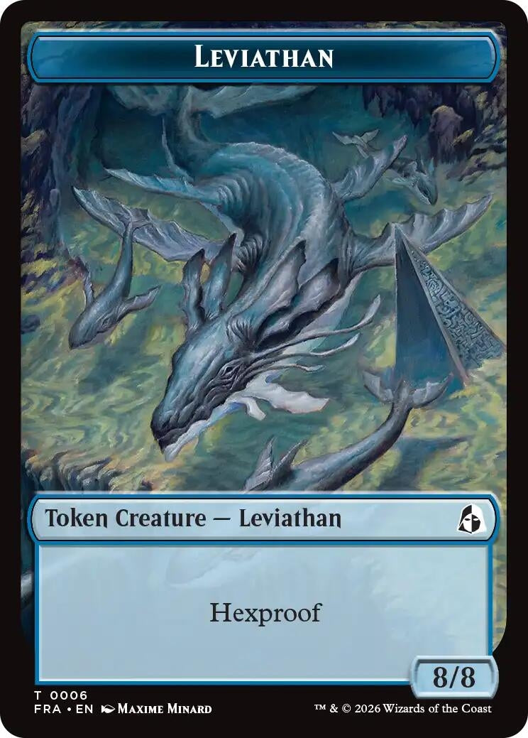 Image for Leviathan // Beast Double-Sided Token (6 // 8) (Reality Fracture) (FRA) - Magic: The Gathering