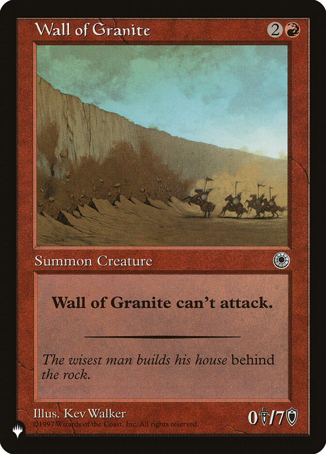 Wall of Granite [The List] | Red Riot Games CA