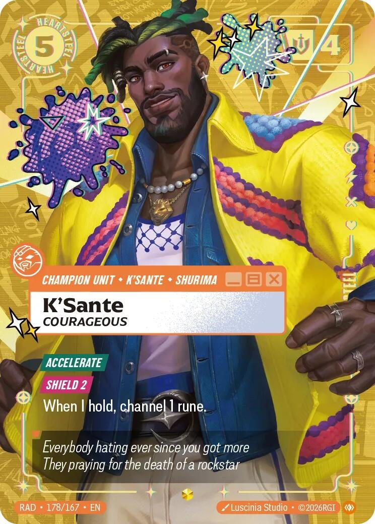 Image for K'Sante, Courageous (Heartsteel Overnumbered) (178/167) (Radiance) (RAD) - Riftbound: League of Legends Trading Card Game