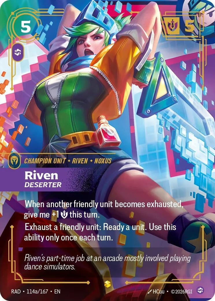 Image for Riven, Deserter (Alternate Art) (114a/167) (Radiance) (RAD) - Riftbound: League of Legends Trading Card Game