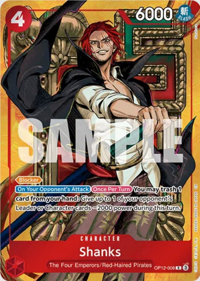 Image for Shanks (OP12-008) (Mini Case Set Vol. 3 Sunohara Artwork) (OP12-008) (One Piece Promotion Cards) (OP-PR) - One Piece Card Game