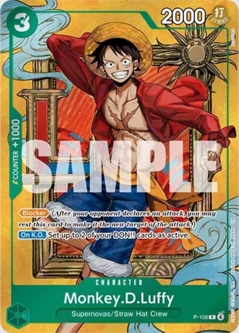 Image for Monkey.D.Luffy (P-108) (Mini Case Set Vol. 3 Sunohara Artwork) (P-108) (One Piece Promotion Cards) (OP-PR) - One Piece Card Game