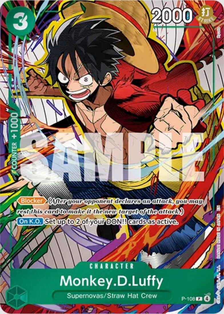 Image for Monkey.D.Luffy (P-108) (Mini Case Set Vol. 3 Ryuda Artwork) (P-108) (One Piece Promotion Cards) (OP-PR) - One Piece Card Game