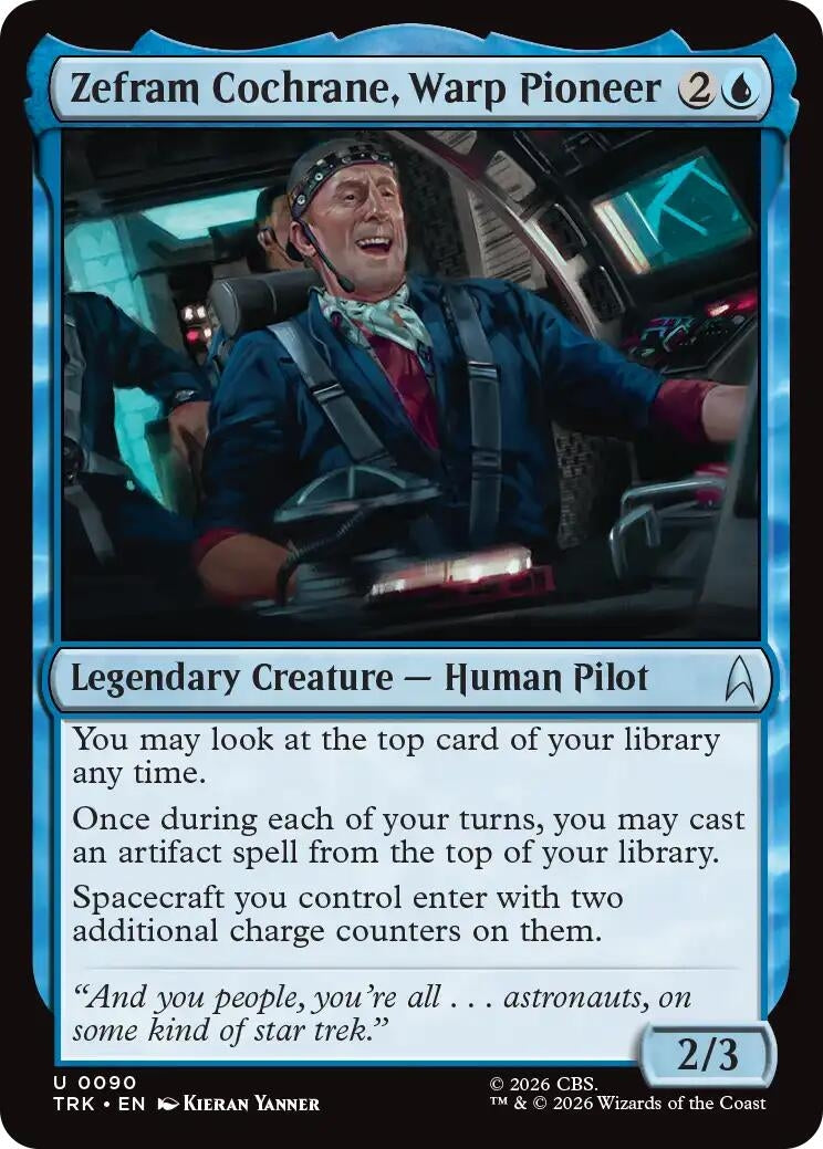 Image for Zephram Cochrane, Warp Pioneer (90) (Star Trek) (TRK) - Magic: The Gathering