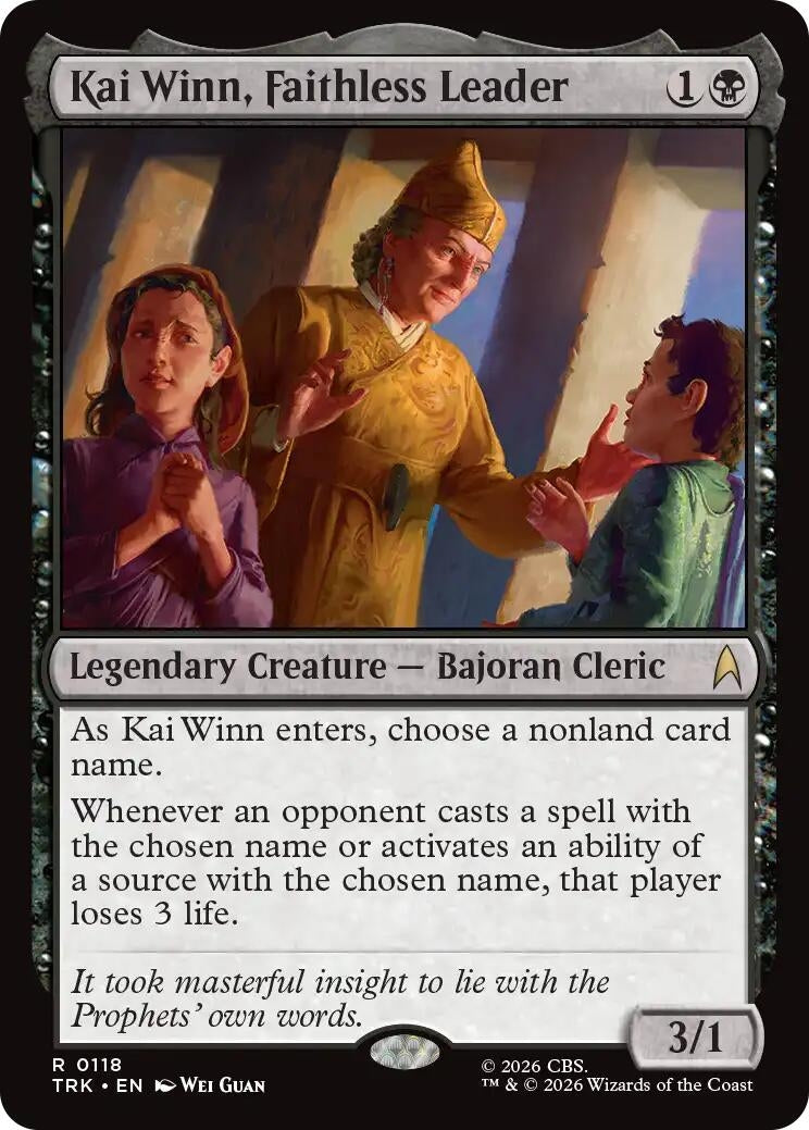 Image for Kai Winn, Faithless Leader (118) (Star Trek) (TRK) - Magic: The Gathering