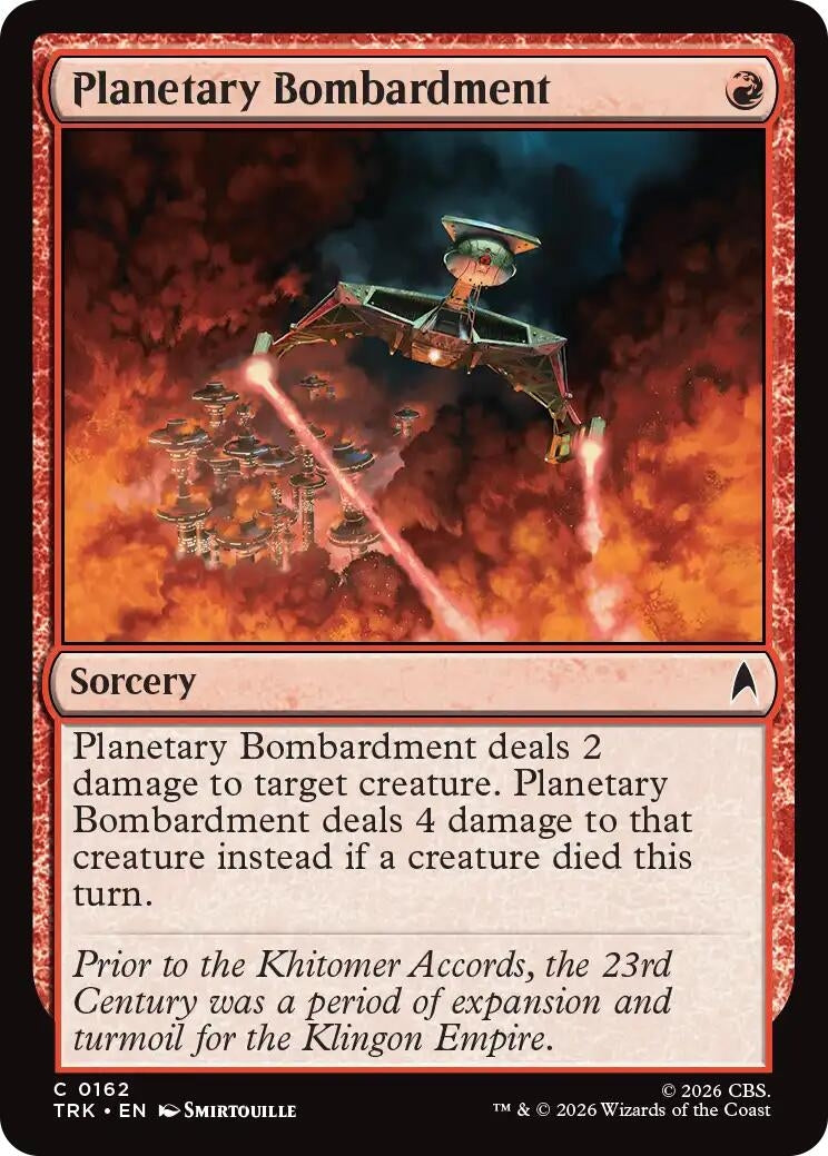 Image for Planetary Bombardment (162) (Star Trek) (TRK) - Magic: The Gathering