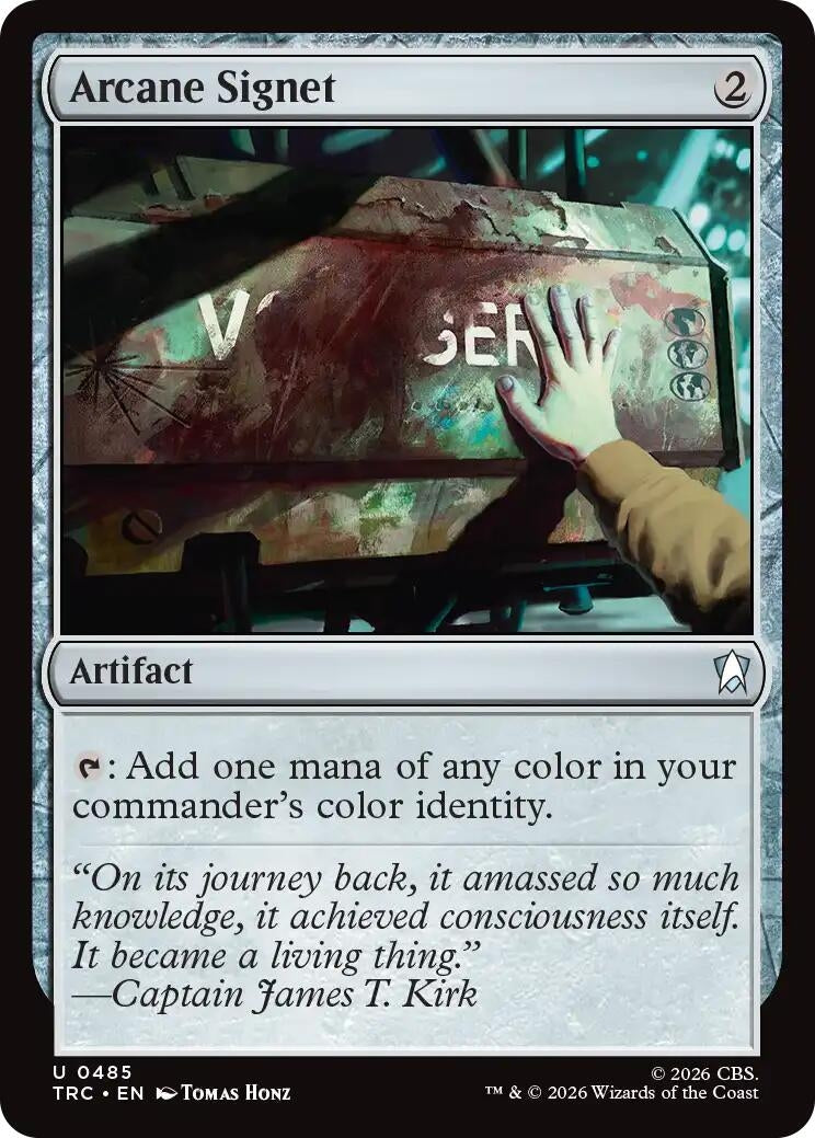 Image for Arcane Signet (Surge Foil) (485) (Commander: Star Trek) (TRC) - Magic: The Gathering