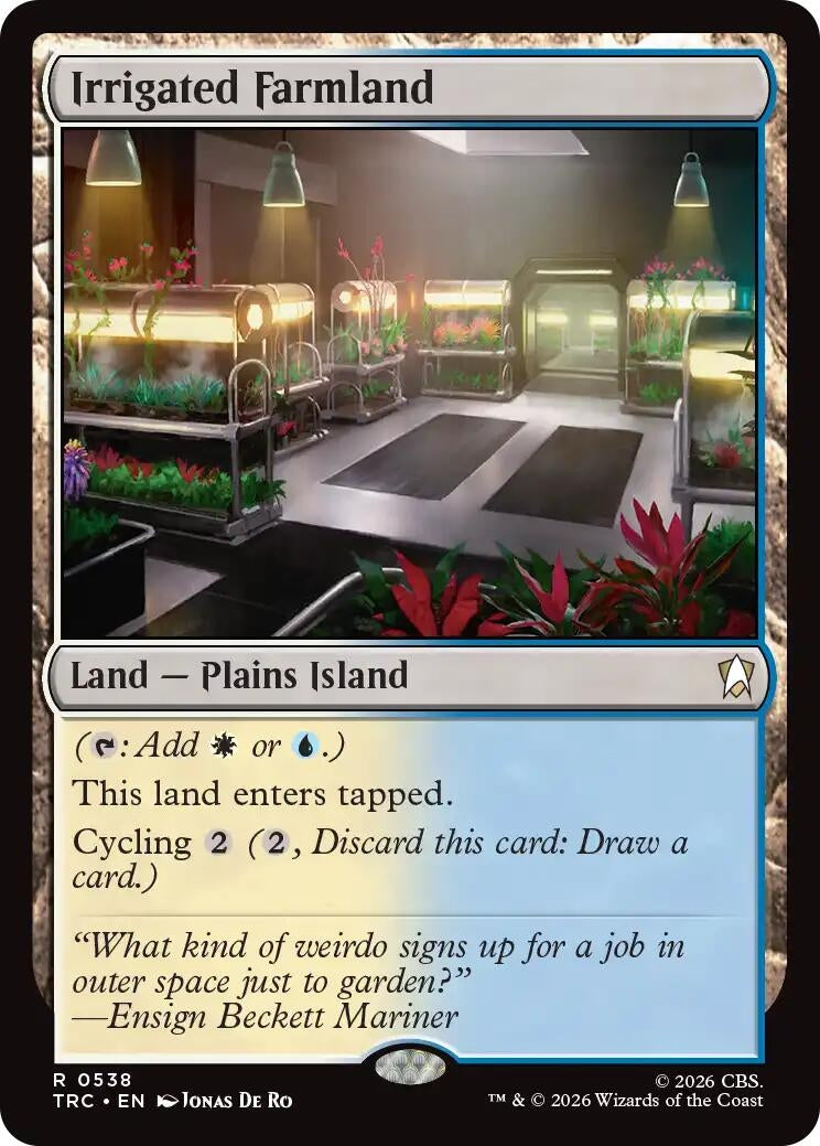 Image for Irrigated Farmland (Surge Foil) (538) (Commander: Star Trek) (TRC) - Magic: The Gathering