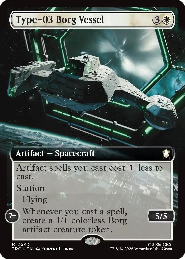Image for Type-03 Borg Vessel (Extended Art) (243) (Commander: Star Trek) (TRC) - Magic: The Gathering