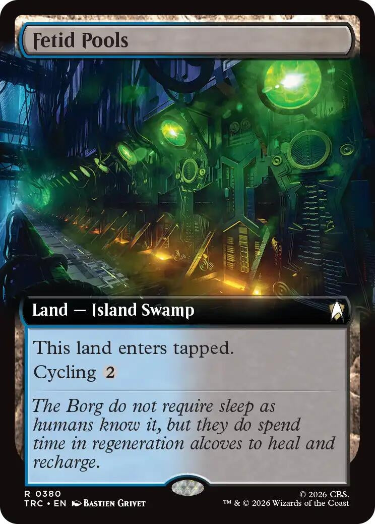 Image for Fetid Pools (Extended Art) (380) (Commander: Star Trek) (TRC) - Magic: The Gathering