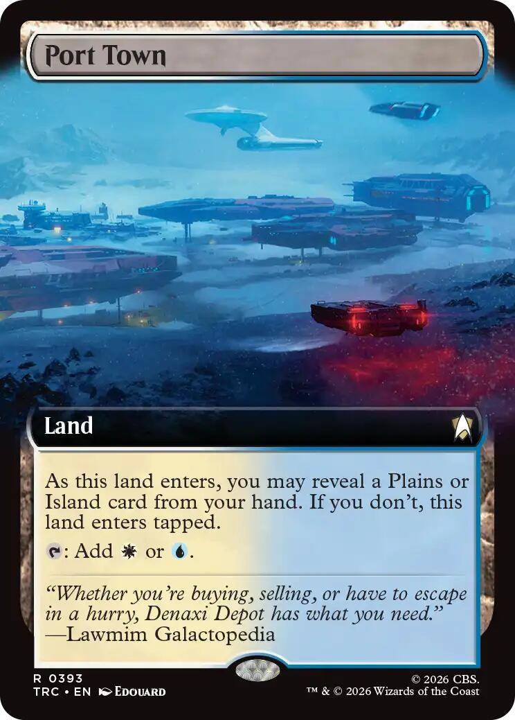 Image for Port Town (Extended Art) (393) (Commander: Star Trek) (TRC) - Magic: The Gathering