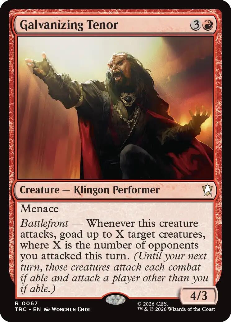 Image for Galvanizing Tenor (Surge Foil) (Commander: Star Trek) (TRC) - Magic: The Gathering