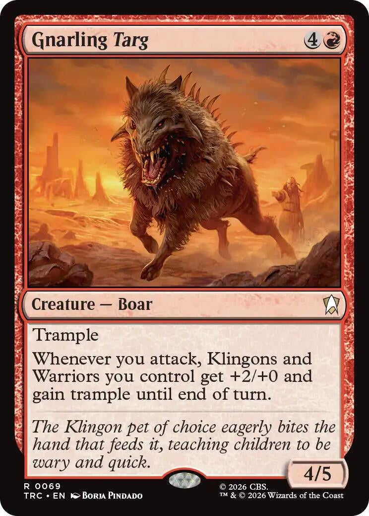 Image for Gnarling Targ (Surge Foil) (Commander: Star Trek) (TRC) - Magic: The Gathering