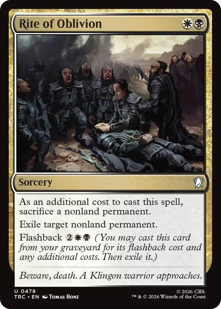 Image for Rite of Oblivion (Commander: Star Trek) (TRC) - Magic: The Gathering