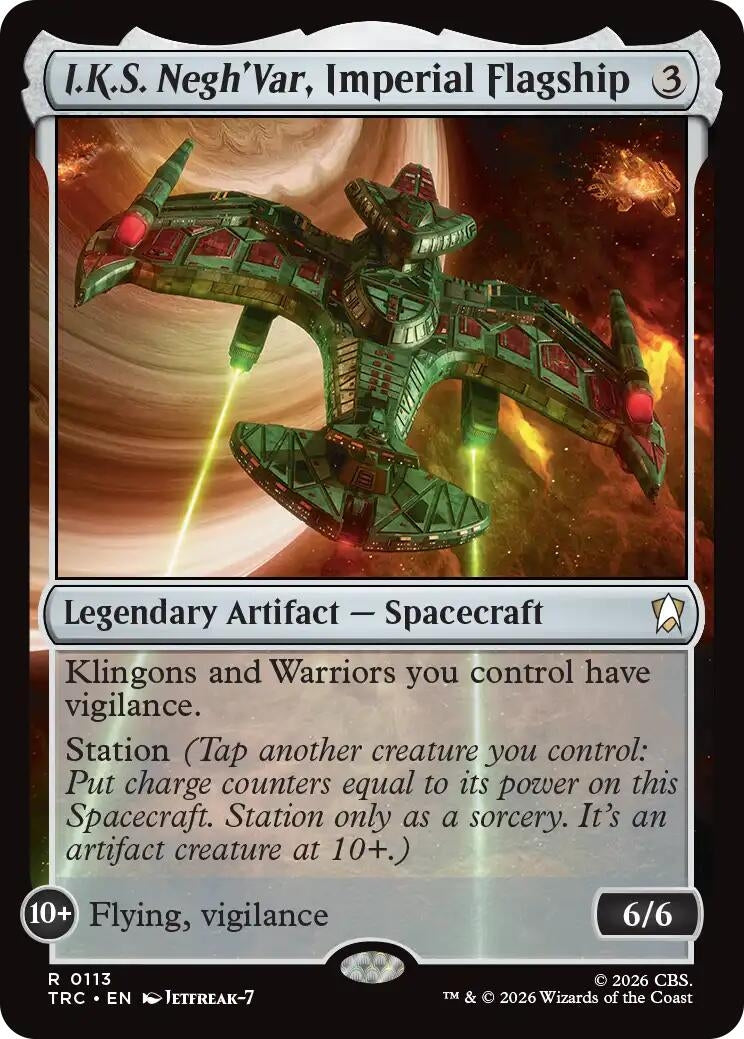 Image for I.K.S. Negh'Var, Imperial Flagship (Surge Foil) (Commander: Star Trek) (TRC) - Magic: The Gathering