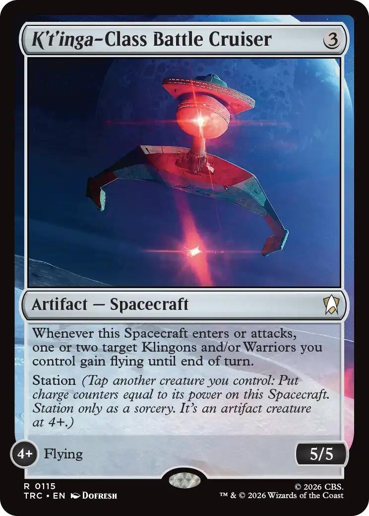 Image for K't'inga-Class Battle Cruiser (Surge Foil) (Commander: Star Trek) (TRC) - Magic: The Gathering