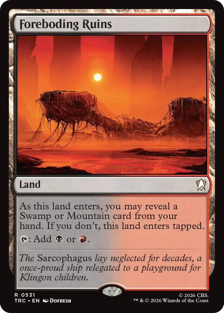 Image for Foreboding Ruins (Surge Foil) (Commander: Star Trek) (TRC) - Magic: The Gathering