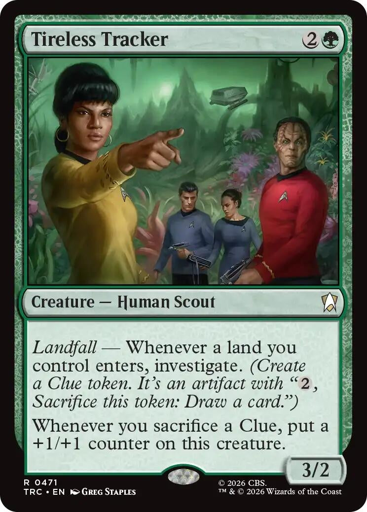 Image for Tireless Tracker (Surge Foil) (471) (Commander: Star Trek) (TRC) - Magic: The Gathering