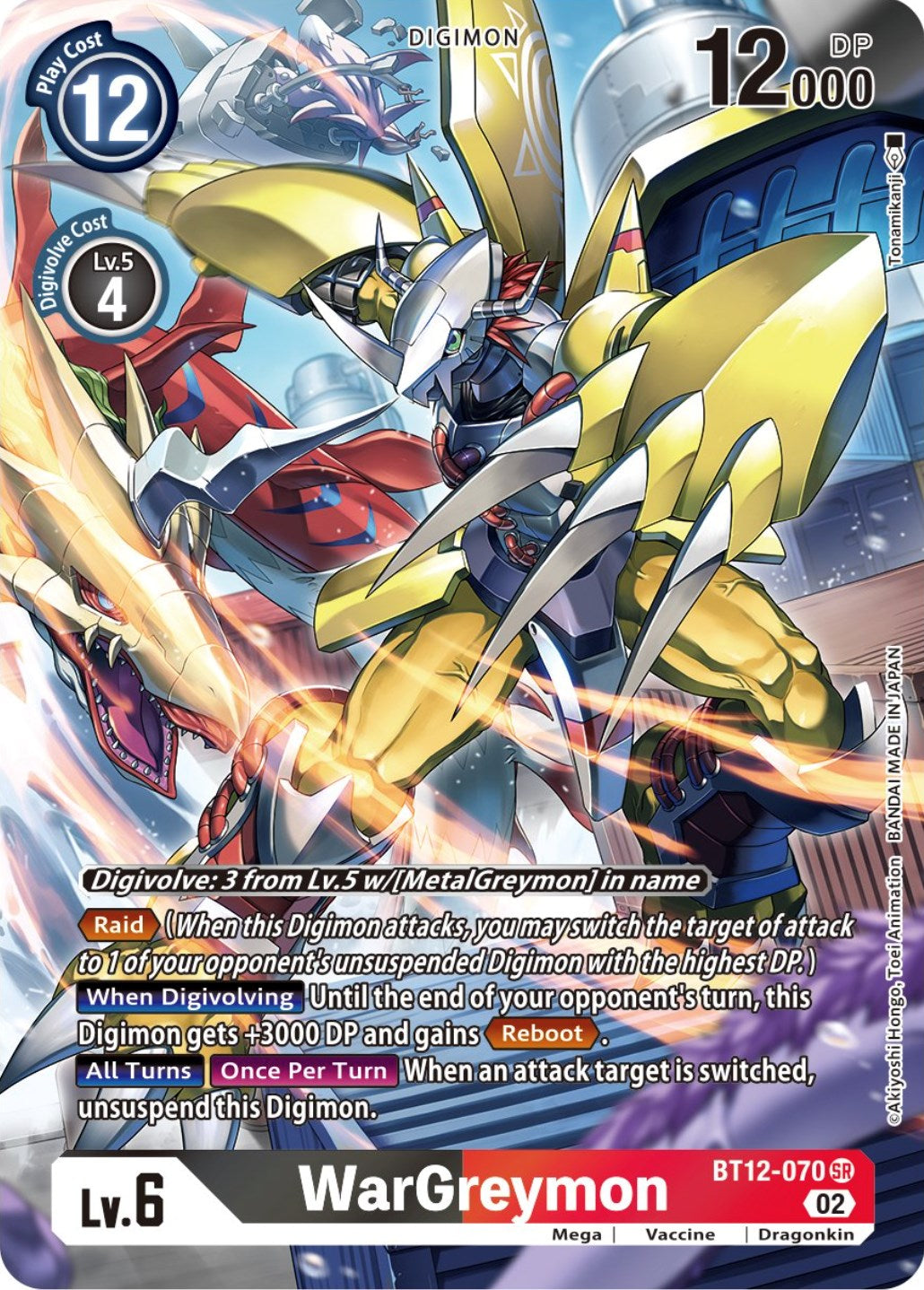 WarGreymon [BT12-070] (Alternate Art) [Across Time] | Red Riot Games CA