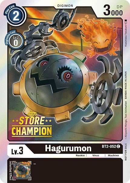 Hagurumon [BT2-052] (Store Champion) [Release Special Booster Promos] | Red Riot Games CA