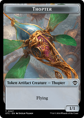 Thopter // Manifest Double-Sided Token [Outlaws of Thunder Junction Commander Tokens] | Red Riot Games CA