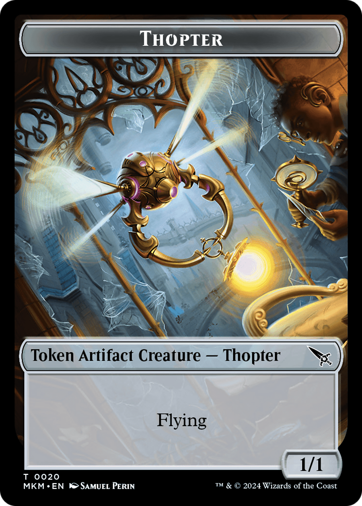 Thopter (0020) // Plant Double-Sided Token [Murders at Karlov Manor Tokens] | Red Riot Games CA