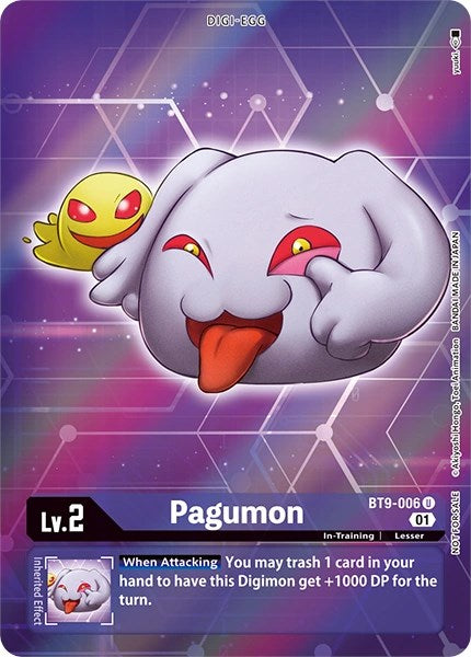 Pagumon [BT9-006] (Alternative Art - Box Topper) [X Record] | Red Riot Games CA