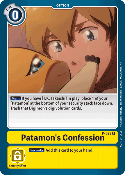 Patamon's Confession [P-023] [Promotional Cards] | Red Riot Games CA