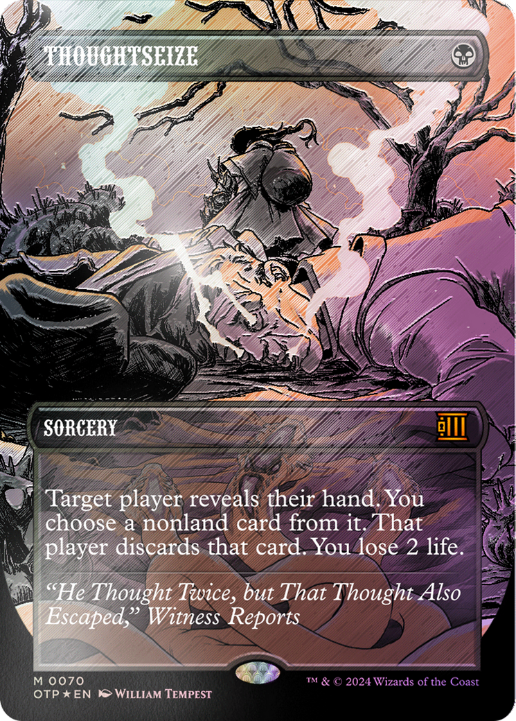 Thoughtseize (Textured Foil) [Outlaws of Thunder Junction: Breaking News] | Red Riot Games CA