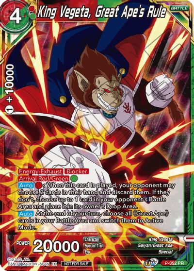 King Vegeta, Great Ape's Rule (P-352) [Tournament Promotion Cards] | Red Riot Games CA