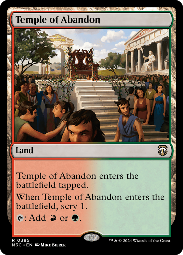 Temple of Abandon (Ripple Foil) [Modern Horizons 3 Commander] | Red Riot Games CA
