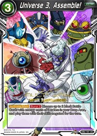 Universe 3, Assemble! (Divine Multiverse Draft Tournament) (DB2-161) [Tournament Promotion Cards] | Red Riot Games CA