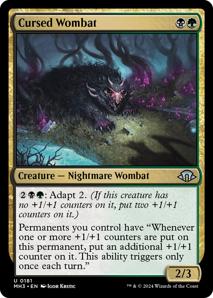 Cursed Wombat [Modern Horizons 3] | Red Riot Games CA