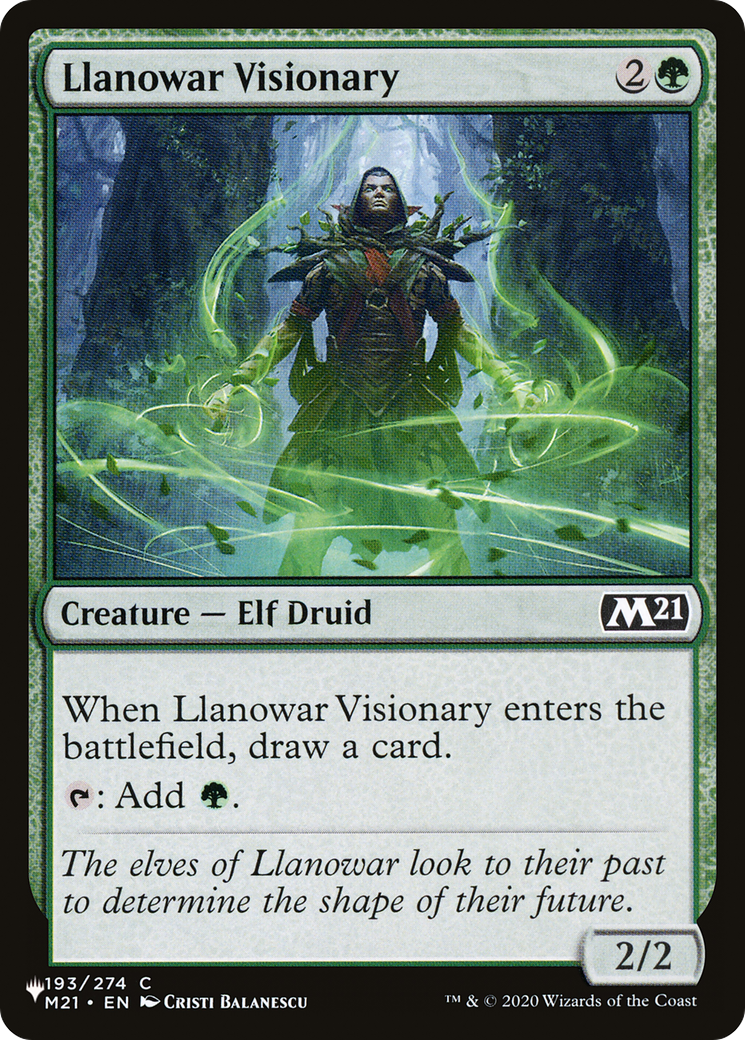 Llanowar Visionary [The List Reprints] | Red Riot Games CA