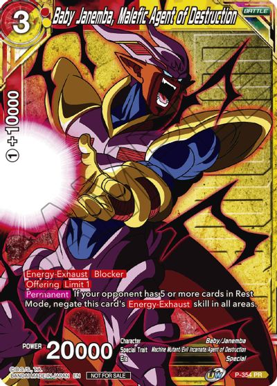 Baby Janemba, Malefic Agent of Destruction (Winner Stamped) (P-354) [Tournament Promotion Cards] | Red Riot Games CA