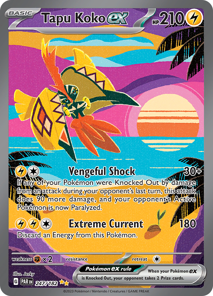 Tapu Koko ex (247/182) [Scarlet & Violet: Paradox Rift] | Red Riot Games CA