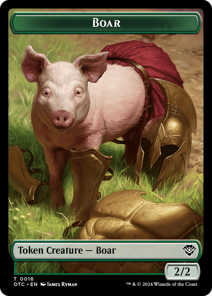 Boar // Drake Double-Sided Token [Outlaws of Thunder Junction Commander Tokens] | Red Riot Games CA