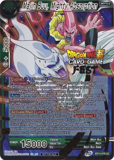Majin Buu, Mighty Absorption (Card Game Fest 2022) (BT14-078) [Tournament Promotion Cards] | Red Riot Games CA